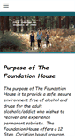 Mobile Screenshot of foundationhouserecovery.org